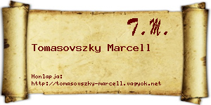 Tomasovszky Marcell névjegykártya