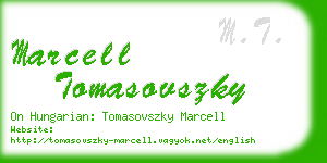 marcell tomasovszky business card